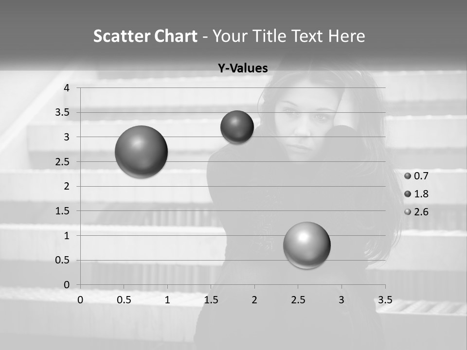 A Woman Is Sitting On The Stairs With Her Hand On Her Head PowerPoint Template