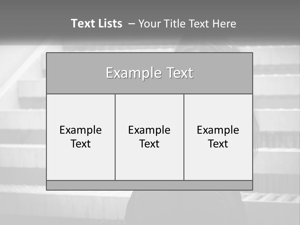A Woman Is Sitting On The Stairs With Her Hand On Her Head PowerPoint Template