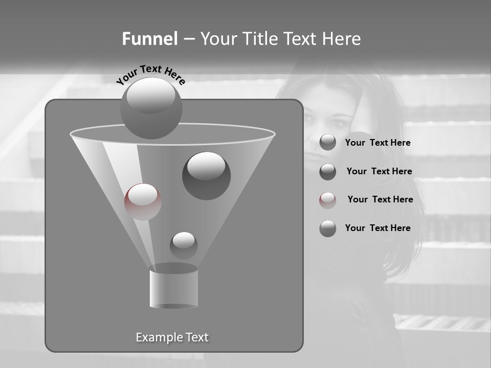 A Woman Is Sitting On The Stairs With Her Hand On Her Head PowerPoint Template