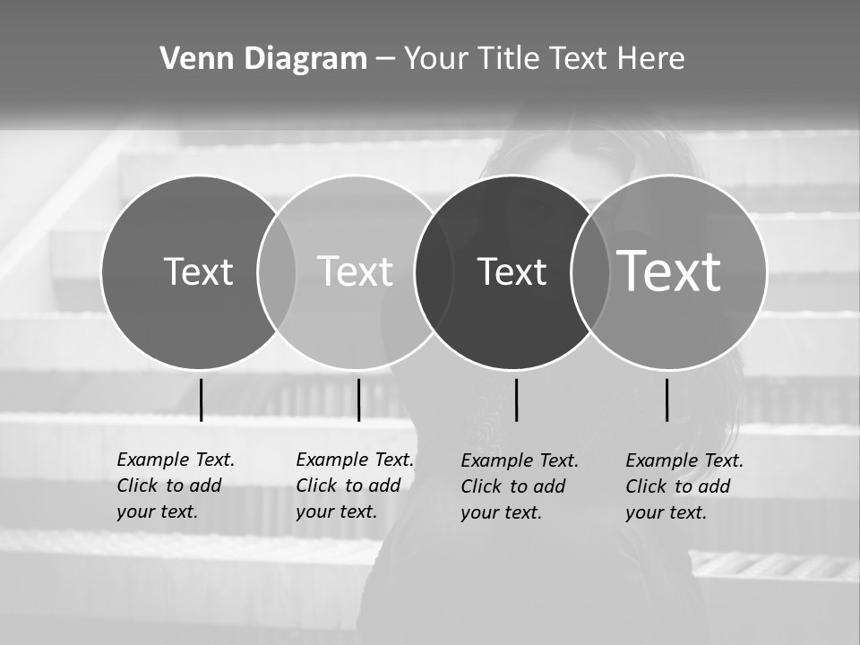 A Woman Is Sitting On The Stairs With Her Hand On Her Head PowerPoint Template