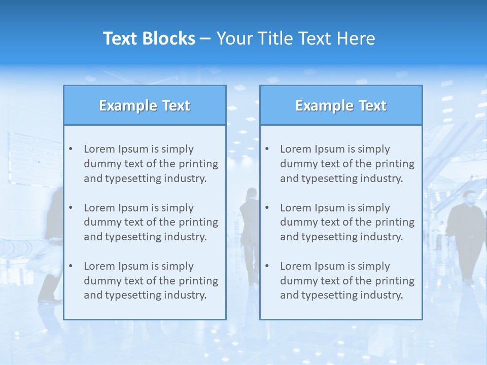 A Group Of People Walking Through A Building PowerPoint Template