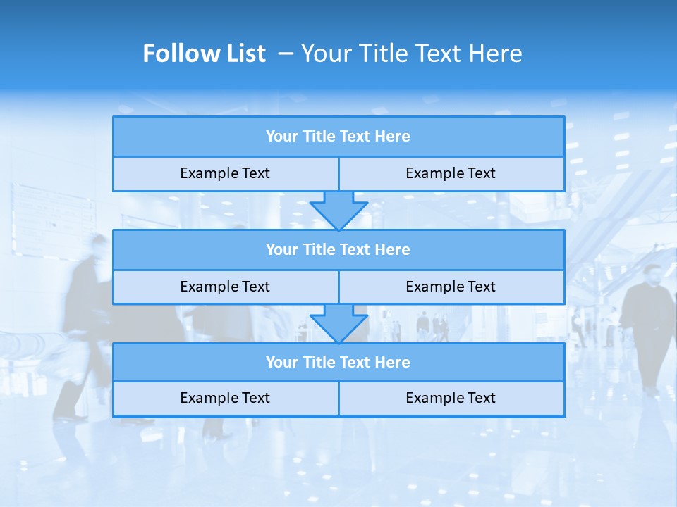 A Group Of People Walking Through A Building PowerPoint Template