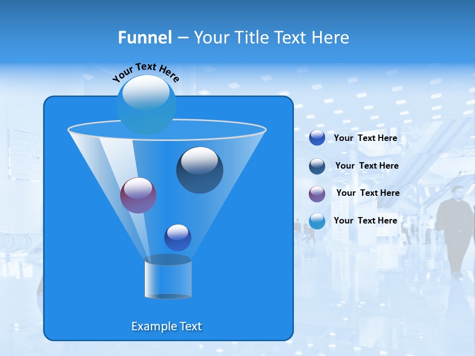 A Group Of People Walking Through A Building PowerPoint Template
