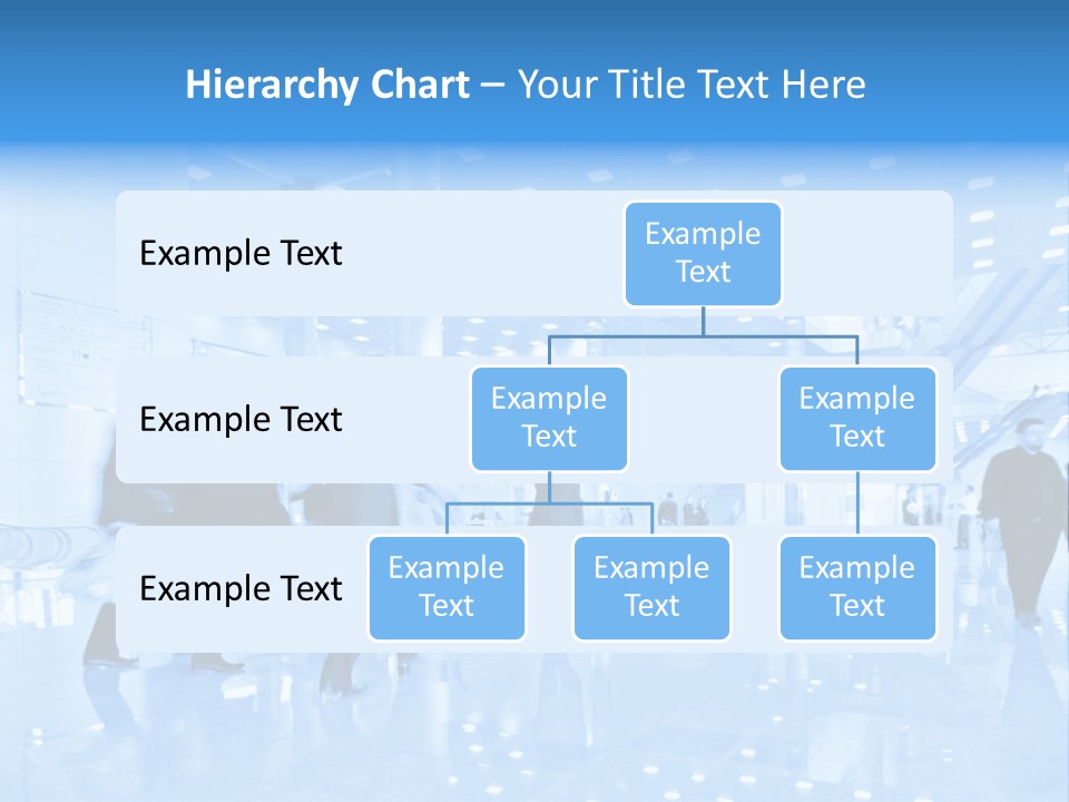 A Group Of People Walking Through A Building PowerPoint Template