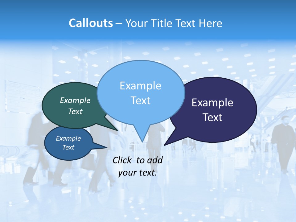 A Group Of People Walking Through A Building PowerPoint Template