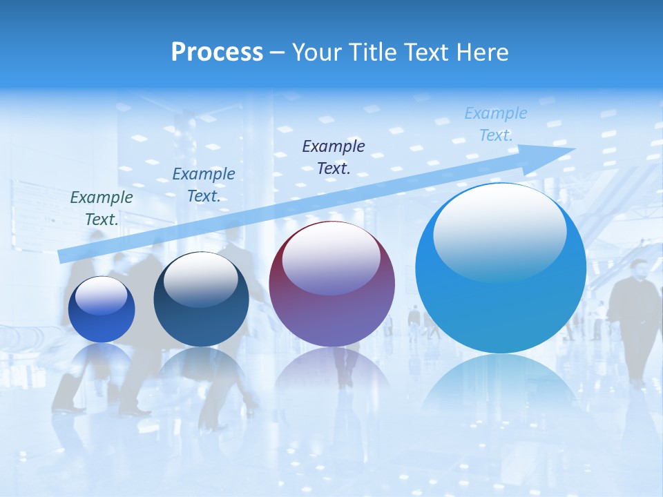 A Group Of People Walking Through A Building PowerPoint Template