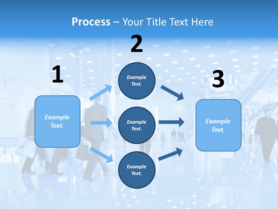 A Group Of People Walking Through A Building PowerPoint Template