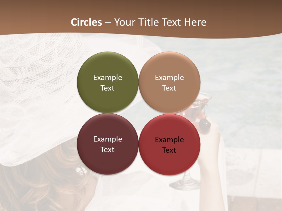 A Woman Sitting In A Chair Holding A Wine Glass PowerPoint Template