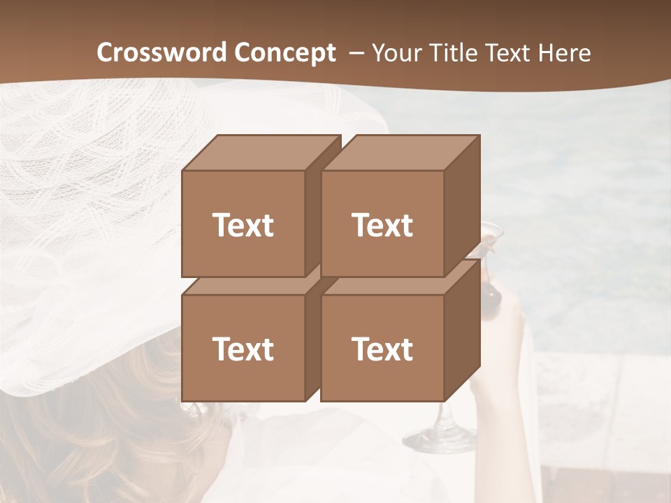 A Woman Sitting In A Chair Holding A Wine Glass PowerPoint Template