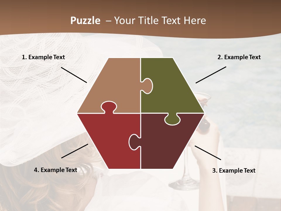 A Woman Sitting In A Chair Holding A Wine Glass PowerPoint Template