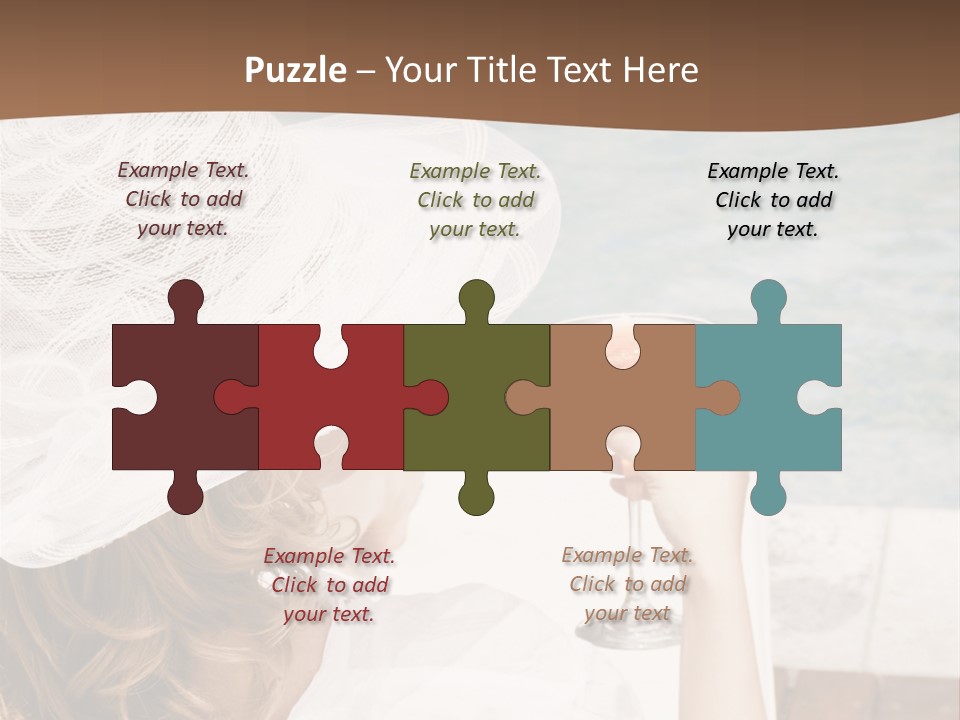 A Woman Sitting In A Chair Holding A Wine Glass PowerPoint Template