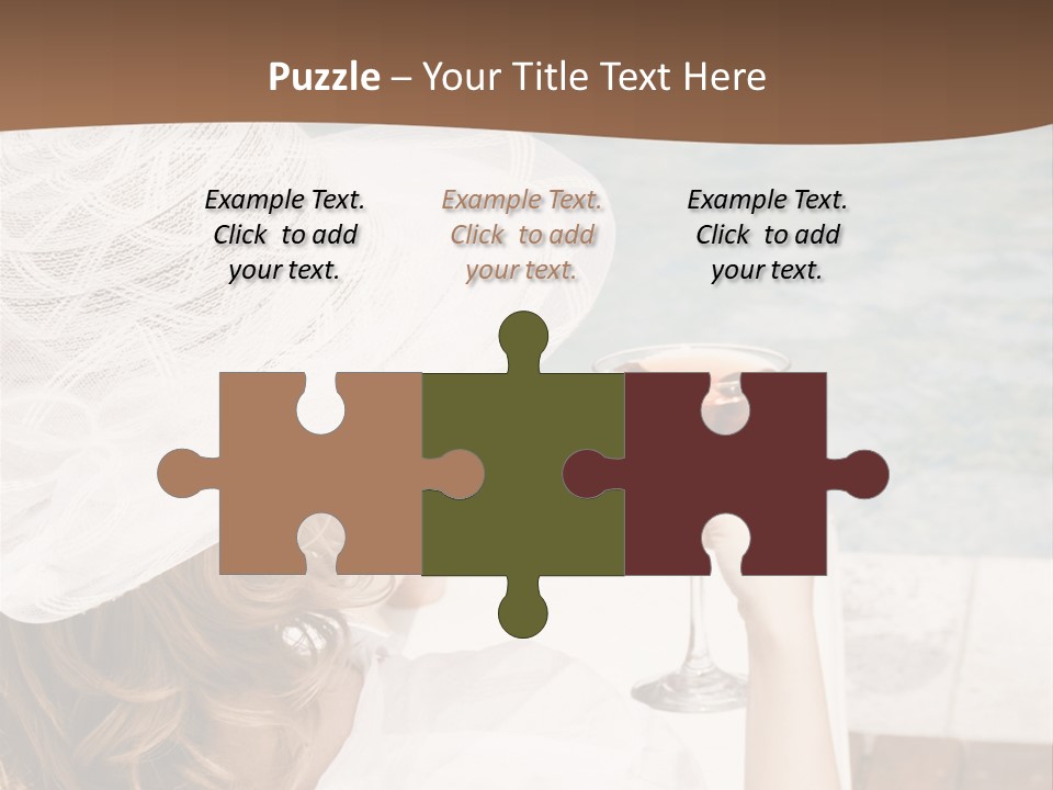 A Woman Sitting In A Chair Holding A Wine Glass PowerPoint Template