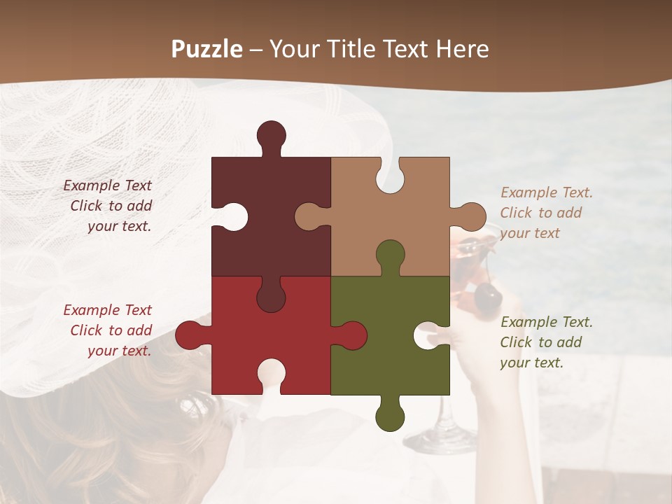 A Woman Sitting In A Chair Holding A Wine Glass PowerPoint Template