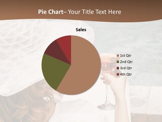 A Woman Sitting In A Chair Holding A Wine Glass PowerPoint Template