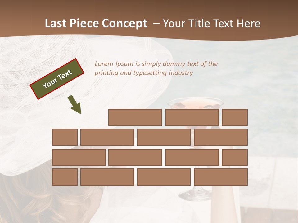 A Woman Sitting In A Chair Holding A Wine Glass PowerPoint Template