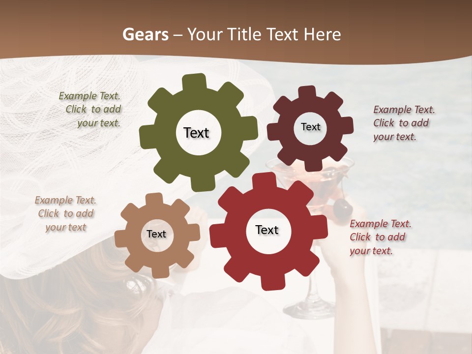 A Woman Sitting In A Chair Holding A Wine Glass PowerPoint Template