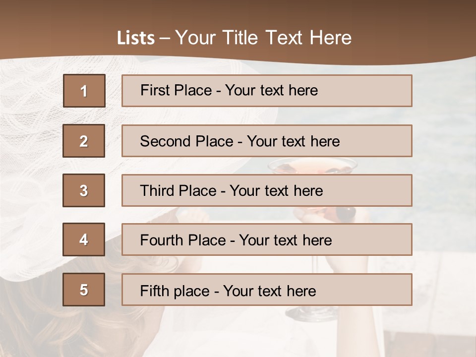 A Woman Sitting In A Chair Holding A Wine Glass PowerPoint Template