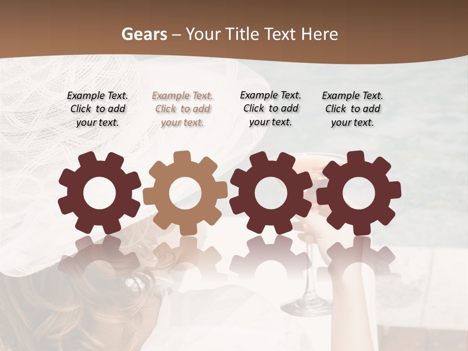 A Woman Sitting In A Chair Holding A Wine Glass PowerPoint Template