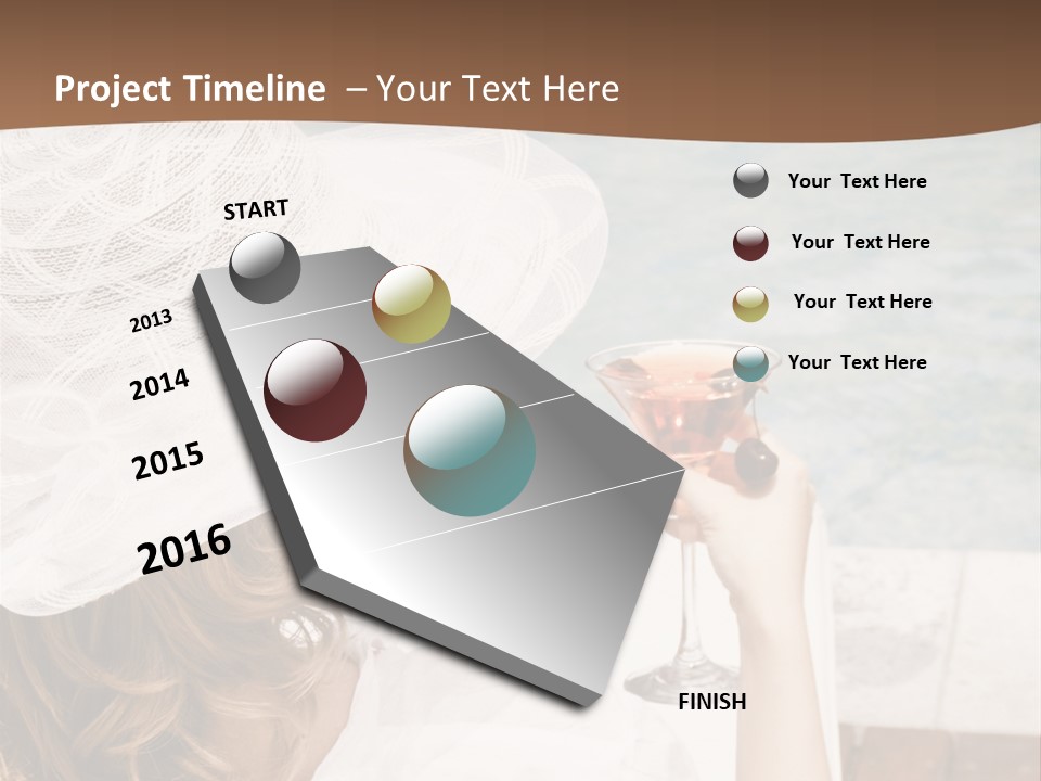 A Woman Sitting In A Chair Holding A Wine Glass PowerPoint Template