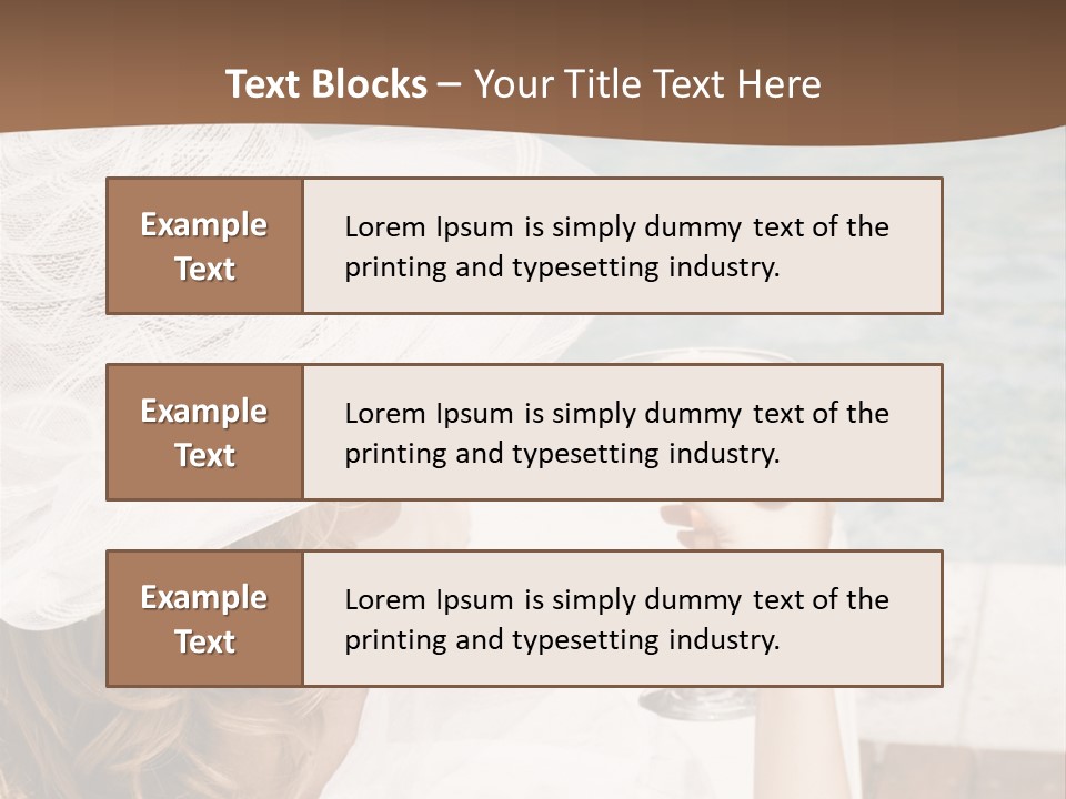 A Woman Sitting In A Chair Holding A Wine Glass PowerPoint Template