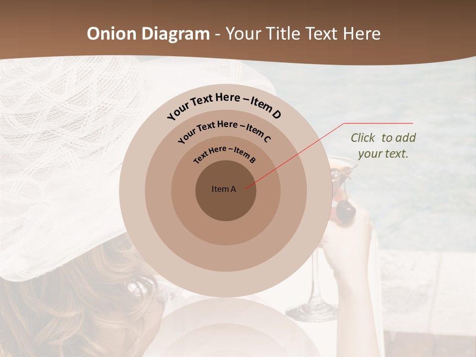 A Woman Sitting In A Chair Holding A Wine Glass PowerPoint Template