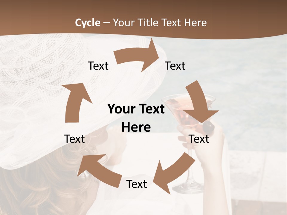 A Woman Sitting In A Chair Holding A Wine Glass PowerPoint Template