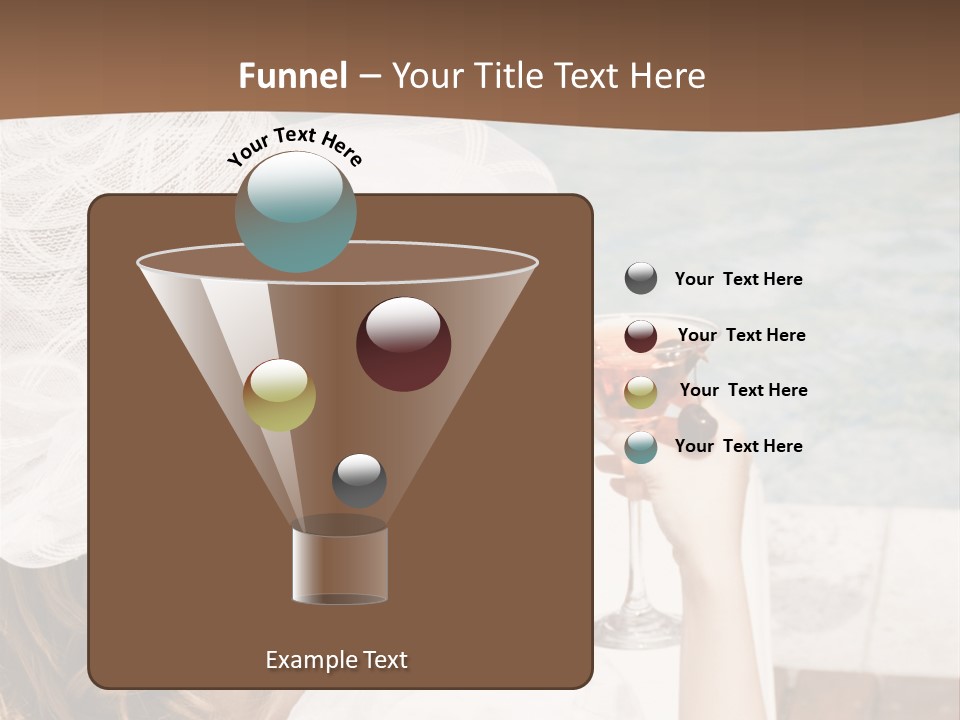 A Woman Sitting In A Chair Holding A Wine Glass PowerPoint Template