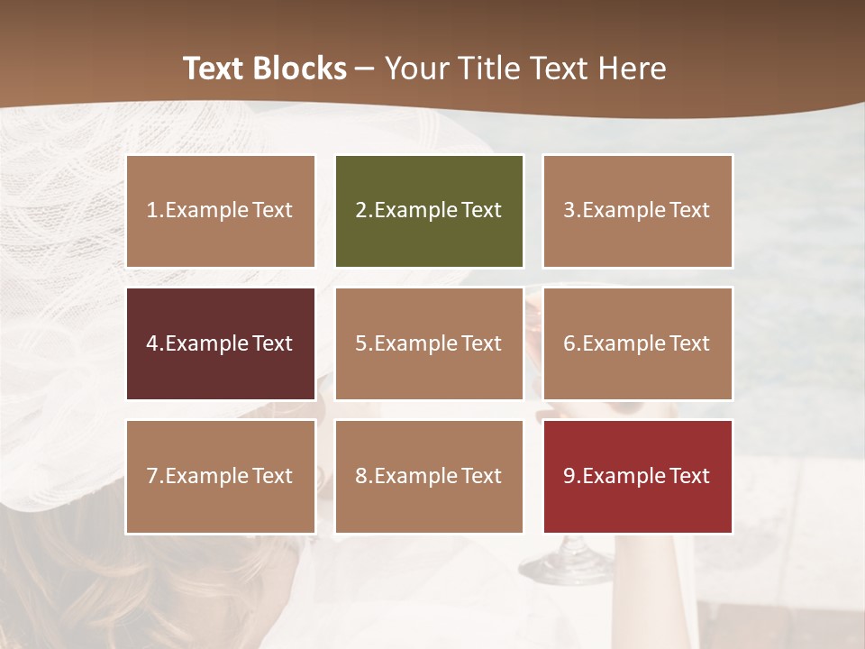 A Woman Sitting In A Chair Holding A Wine Glass PowerPoint Template