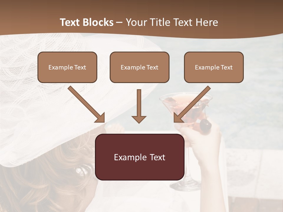 A Woman Sitting In A Chair Holding A Wine Glass PowerPoint Template