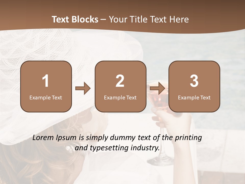A Woman Sitting In A Chair Holding A Wine Glass PowerPoint Template