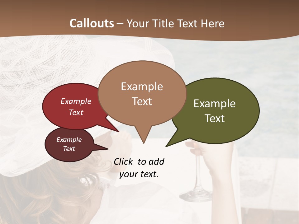 A Woman Sitting In A Chair Holding A Wine Glass PowerPoint Template