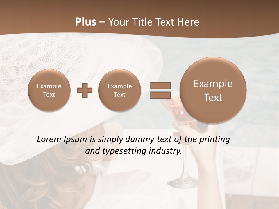 A Woman Sitting In A Chair Holding A Wine Glass PowerPoint Template