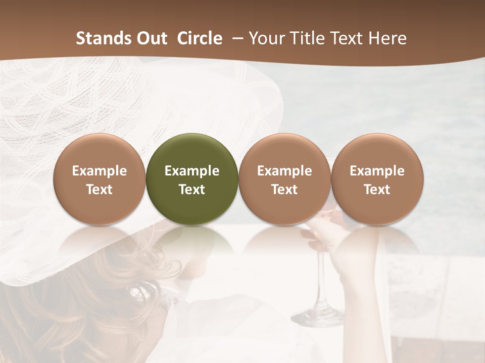 A Woman Sitting In A Chair Holding A Wine Glass PowerPoint Template