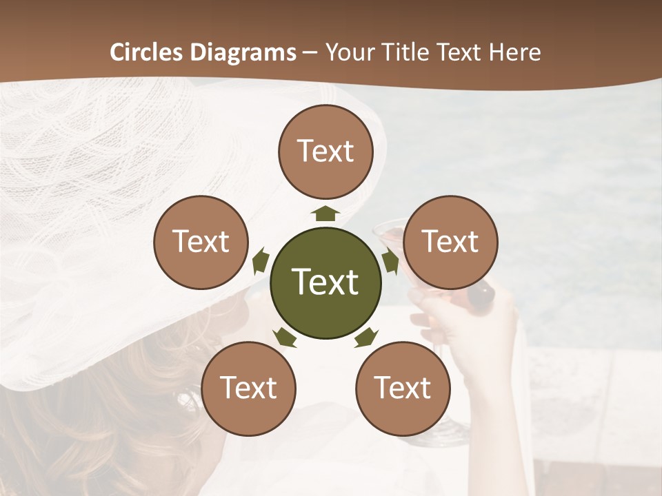 A Woman Sitting In A Chair Holding A Wine Glass PowerPoint Template