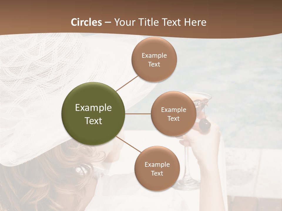 A Woman Sitting In A Chair Holding A Wine Glass PowerPoint Template