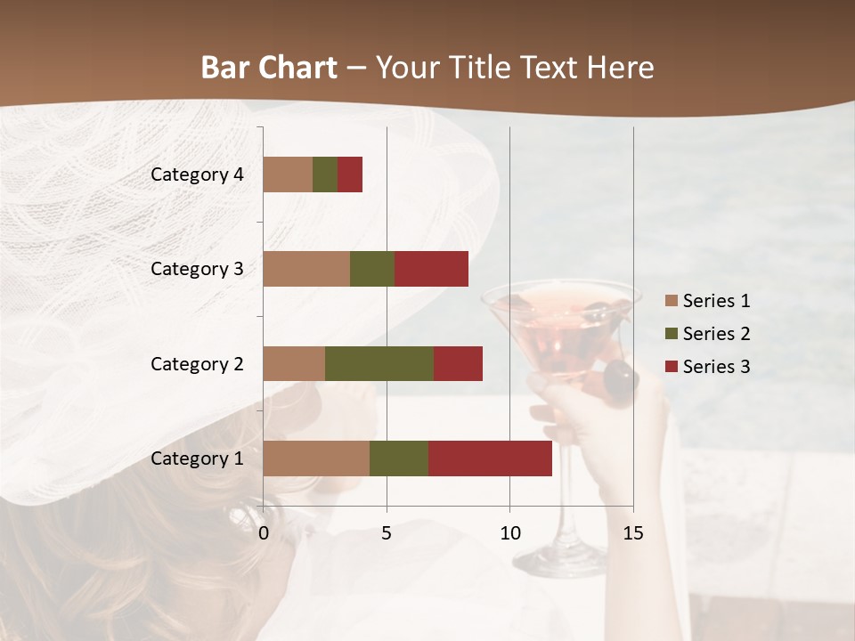 A Woman Sitting In A Chair Holding A Wine Glass PowerPoint Template