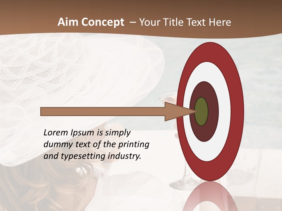 A Woman Sitting In A Chair Holding A Wine Glass PowerPoint Template