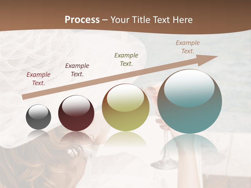 A Woman Sitting In A Chair Holding A Wine Glass PowerPoint Template