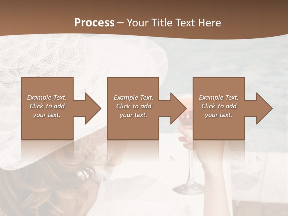 A Woman Sitting In A Chair Holding A Wine Glass PowerPoint Template