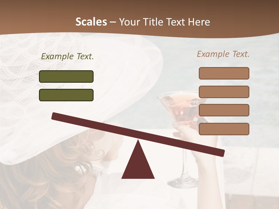A Woman Sitting In A Chair Holding A Wine Glass PowerPoint Template