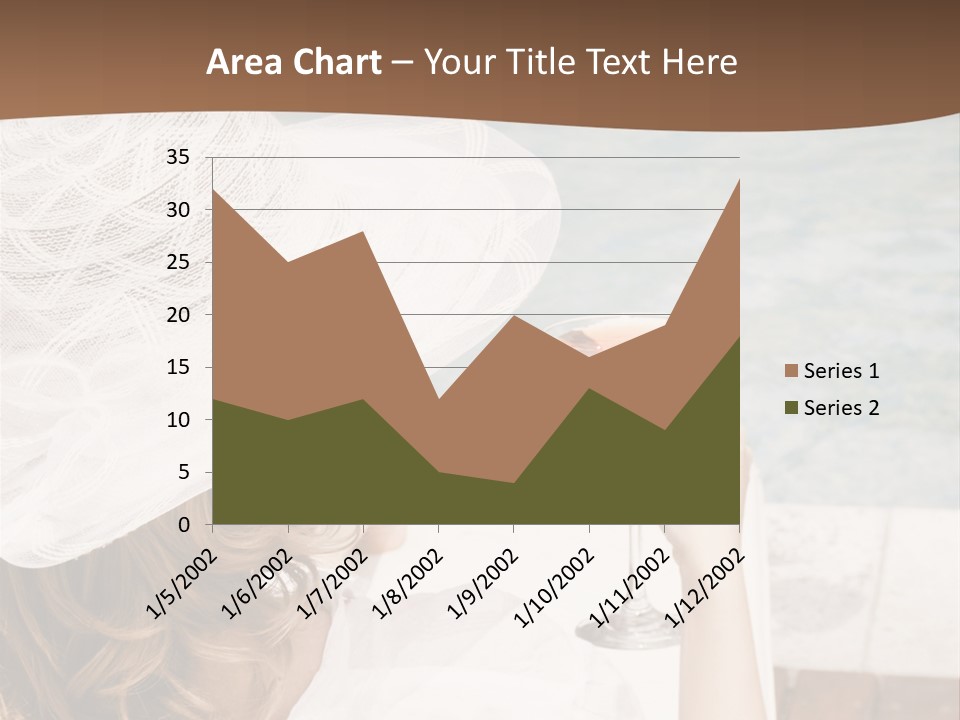 A Woman Sitting In A Chair Holding A Wine Glass PowerPoint Template