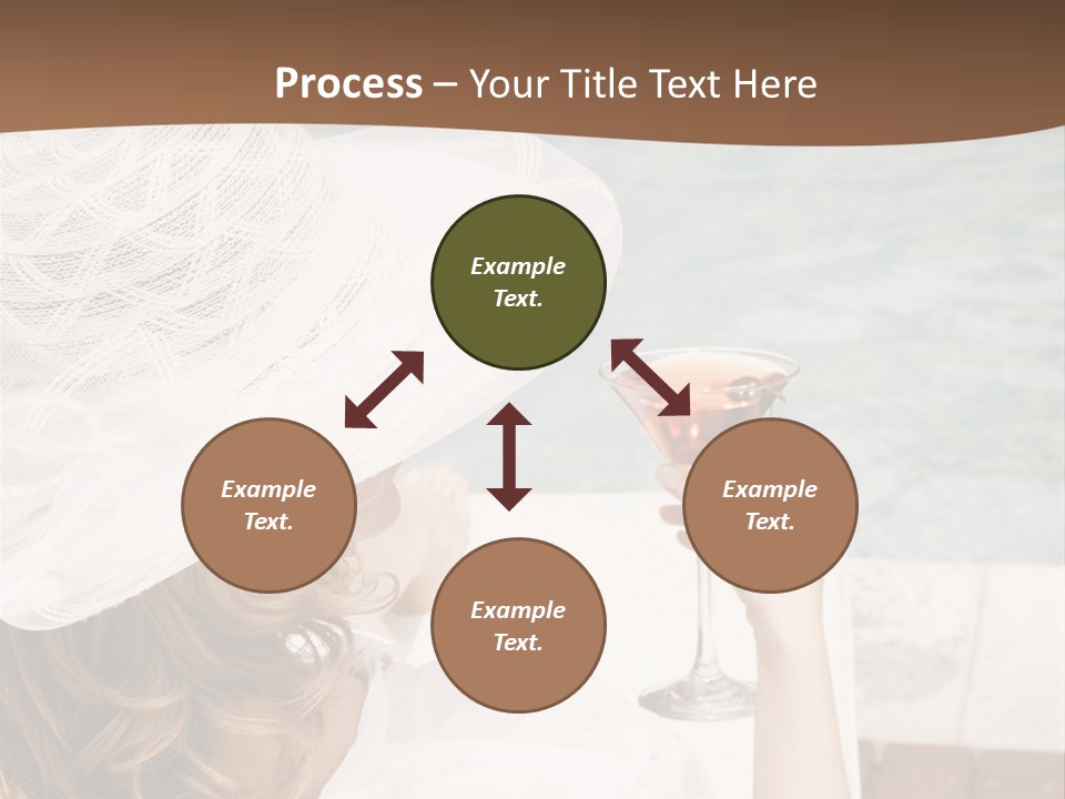 A Woman Sitting In A Chair Holding A Wine Glass PowerPoint Template