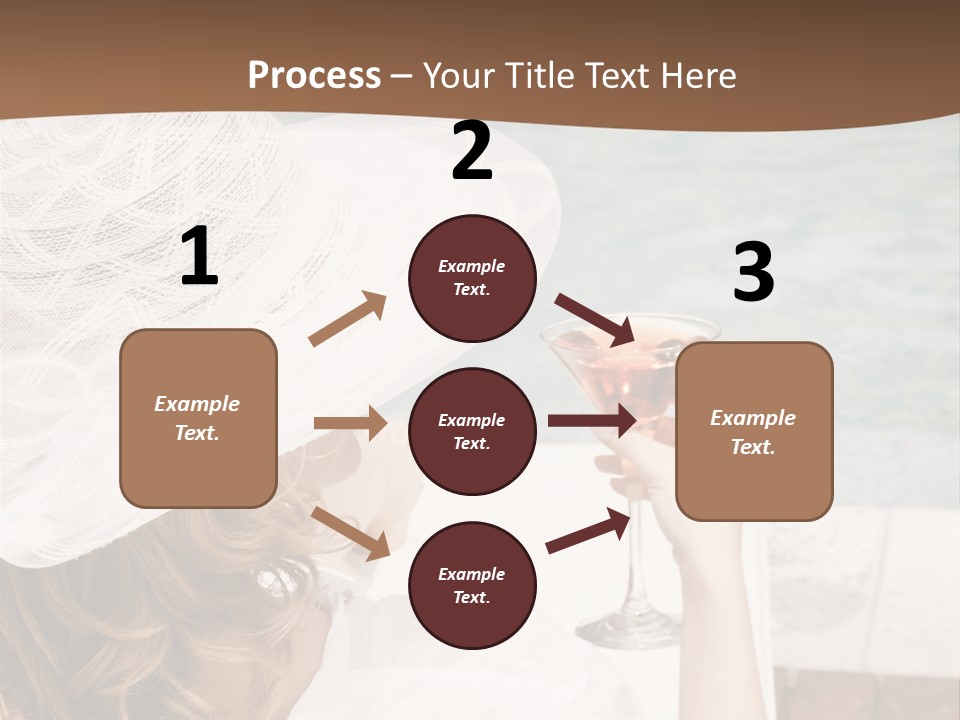 A Woman Sitting In A Chair Holding A Wine Glass PowerPoint Template