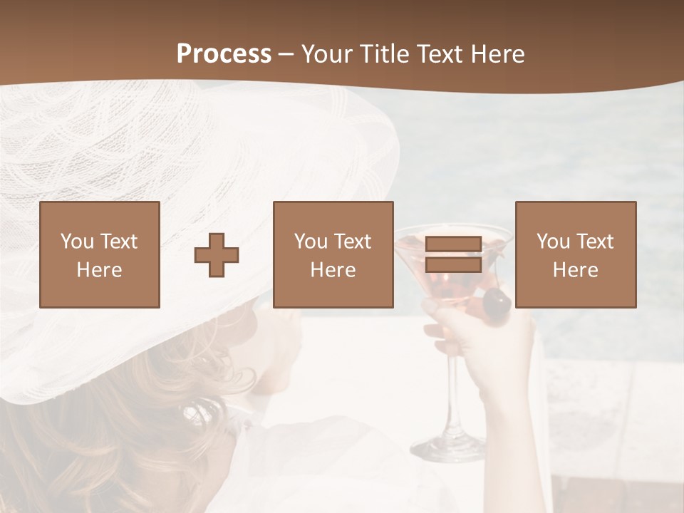 A Woman Sitting In A Chair Holding A Wine Glass PowerPoint Template