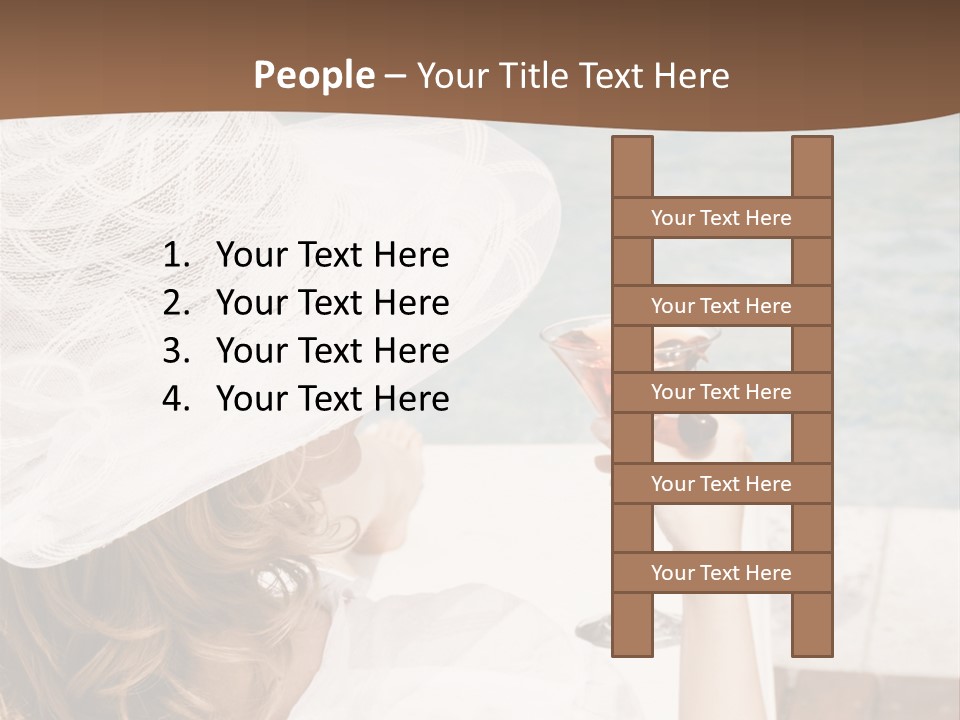 A Woman Sitting In A Chair Holding A Wine Glass PowerPoint Template