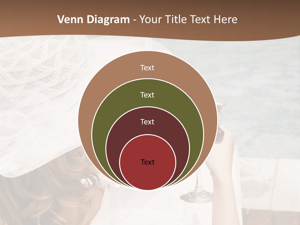 A Woman Sitting In A Chair Holding A Wine Glass PowerPoint Template