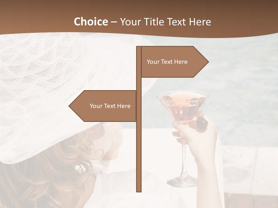 A Woman Sitting In A Chair Holding A Wine Glass PowerPoint Template