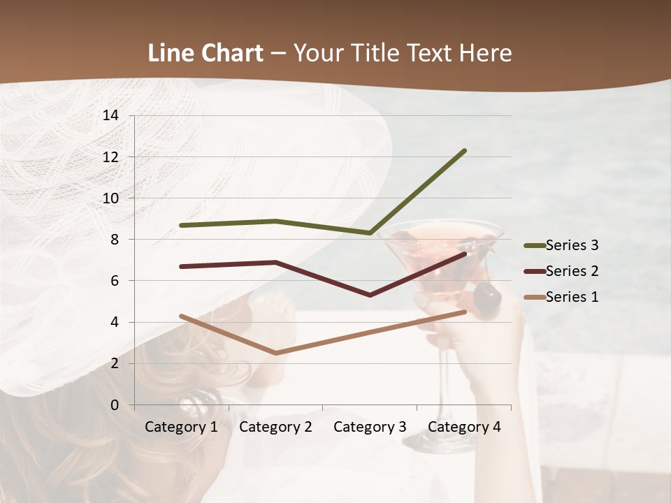 A Woman Sitting In A Chair Holding A Wine Glass PowerPoint Template
