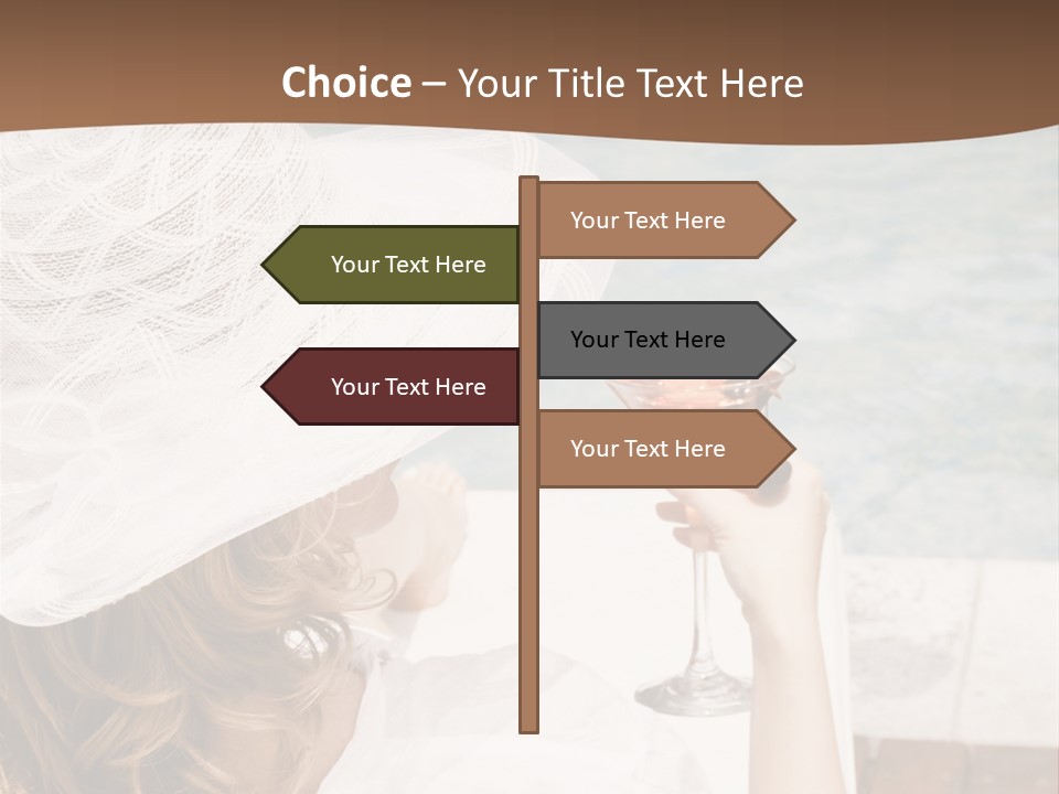 A Woman Sitting In A Chair Holding A Wine Glass PowerPoint Template