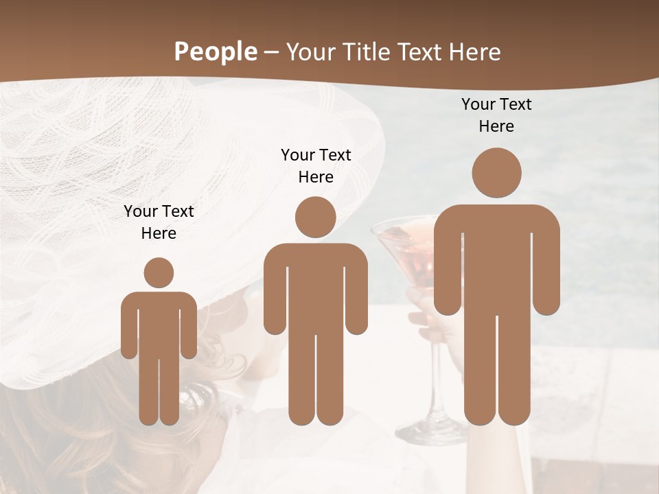 A Woman Sitting In A Chair Holding A Wine Glass PowerPoint Template